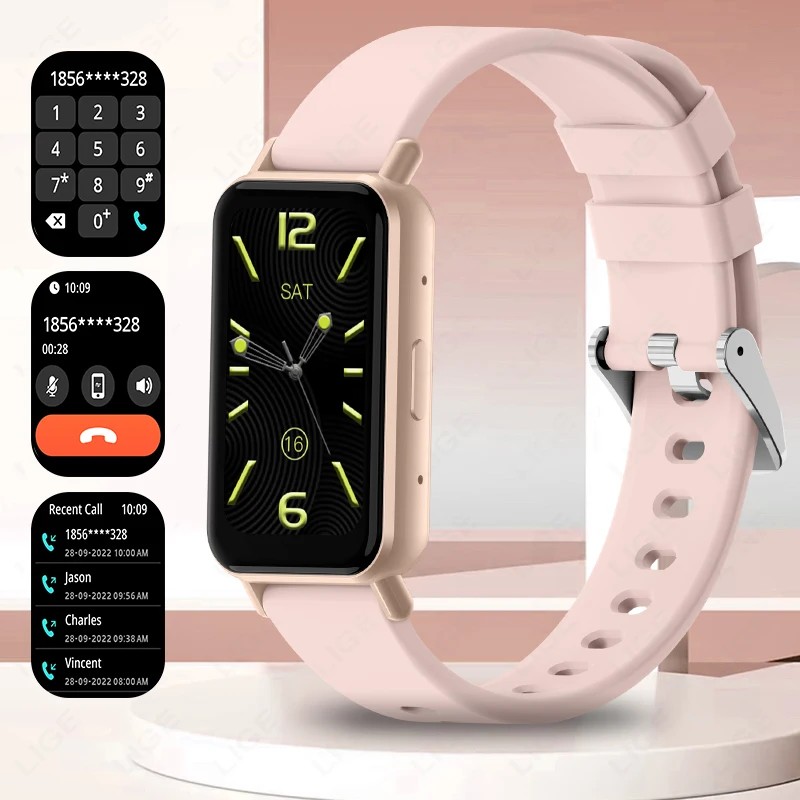 LIGE ���ο� 1.45 HD ��ũ�� ����Ʈ ��ġ ���� �������� ��ȭ ������ �ð� �� ������ Ʈ��Ŀ �ǰ� ����� ���� ���� Smartwatch